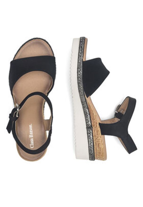 Clara Barson Espadryle WS2189-15 Czarny. Kolor: czarny. Materiał: syntetyk
