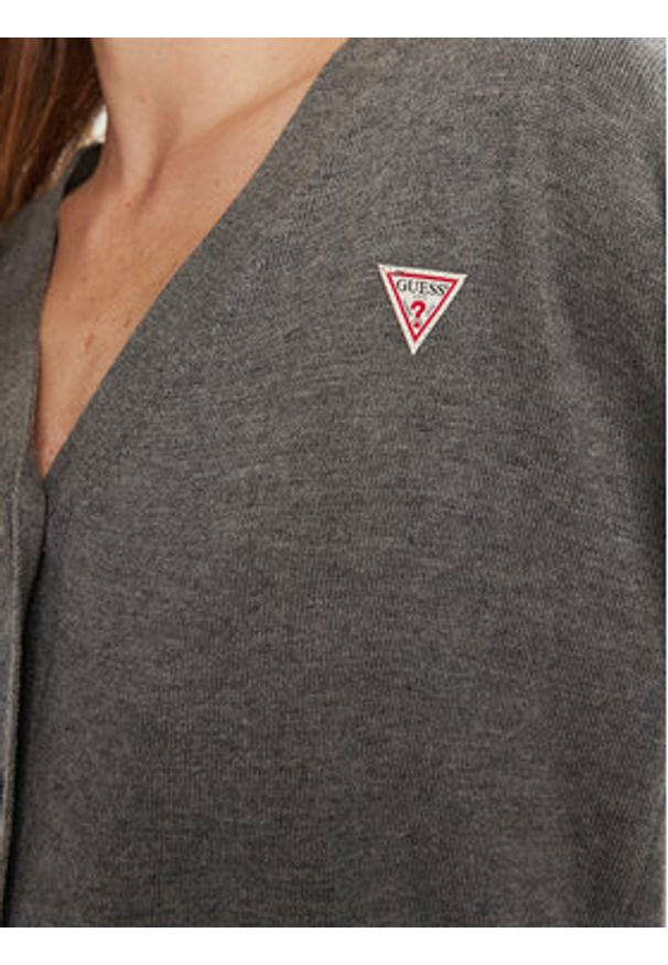 Guess Jeans Kardigan W4BR16 Z3HO2 Szary Regular Fit. Kolor: szary. Materiał: syntetyk