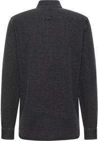 Mustang - Męska Koszula MUSTANG Clemens Knit Terry Shirt Denim Black 1014626 4000 800. Materiał: denim #8