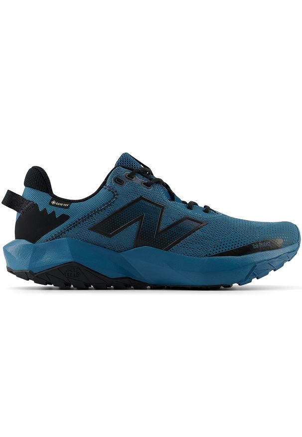 Buty męskie New Balance DynaSoft Nitrel v6 MTNTRGM6 – niebieskie. Kolor: niebieski. Materiał: syntetyk, materiał. Szerokość cholewki: normalna. Technologia: Gore-Tex. Sport: fitness, bieganie