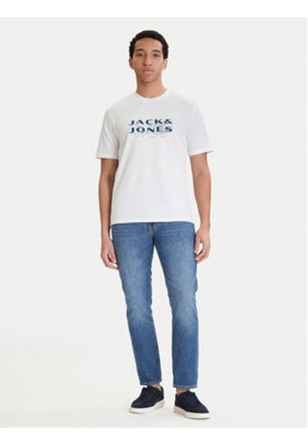 Jack & Jones T-Shirt Fusion 12289880 Biały Regular Fit. Kolor: biały. Materiał: bawełna