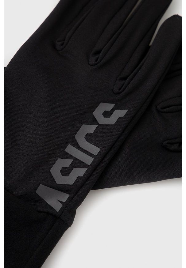 Asics - Rękawiczki. Kolor: czarny. Materiał: dzianina