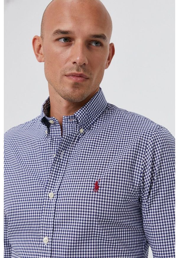 Polo Ralph Lauren - Koszula. Typ kołnierza: polo. Kolor: niebieski. Materiał: tkanina