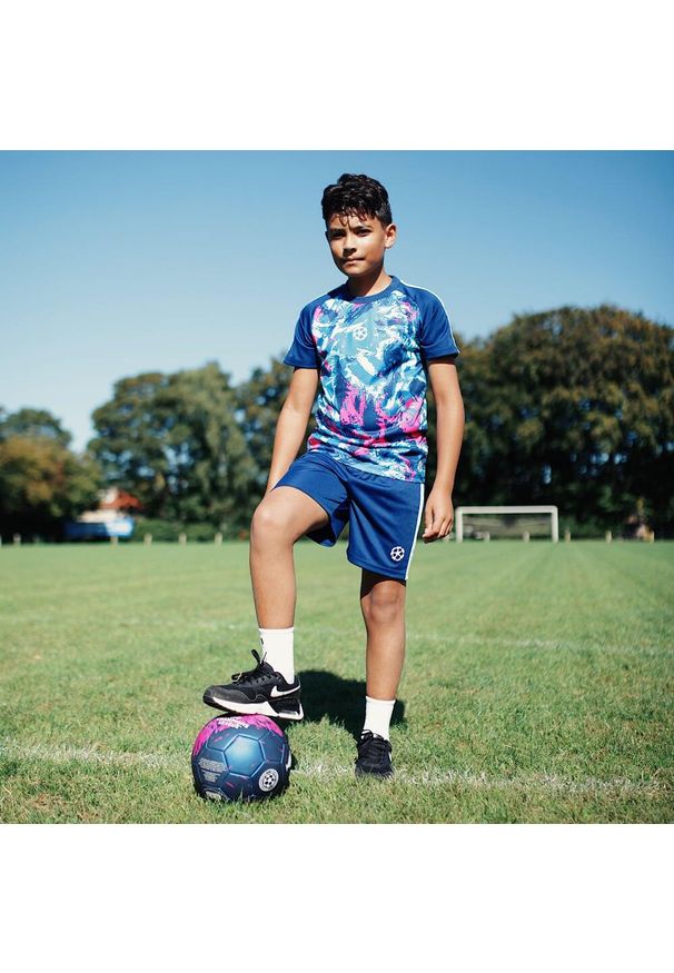 CHAMPIONS LEAGUE - Koszulka piłkarska dla dzieci Champions League. Kolor: niebieski. Sport: piłka nożna