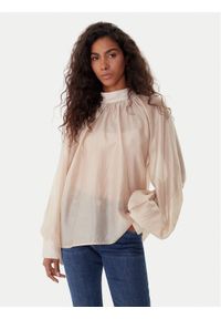 ViCOLO Bluzka TF0314 Beżowy Regular Fit. Kolor: beżowy. Materiał: syntetyk