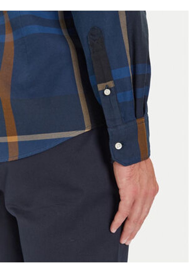 Barbour Koszula Dunoon MSH4980TN54 Granatowy Regular Fit. Kolor: niebieski. Materiał: bawełna
