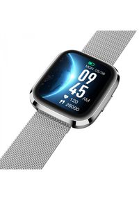 GARETT - Smartwatch Garett GRC Style srebrny stalowy. Rodzaj zegarka: smartwatch. Kolor: wielokolorowy, srebrny, szary. Styl: casual, elegancki, sportowy #3