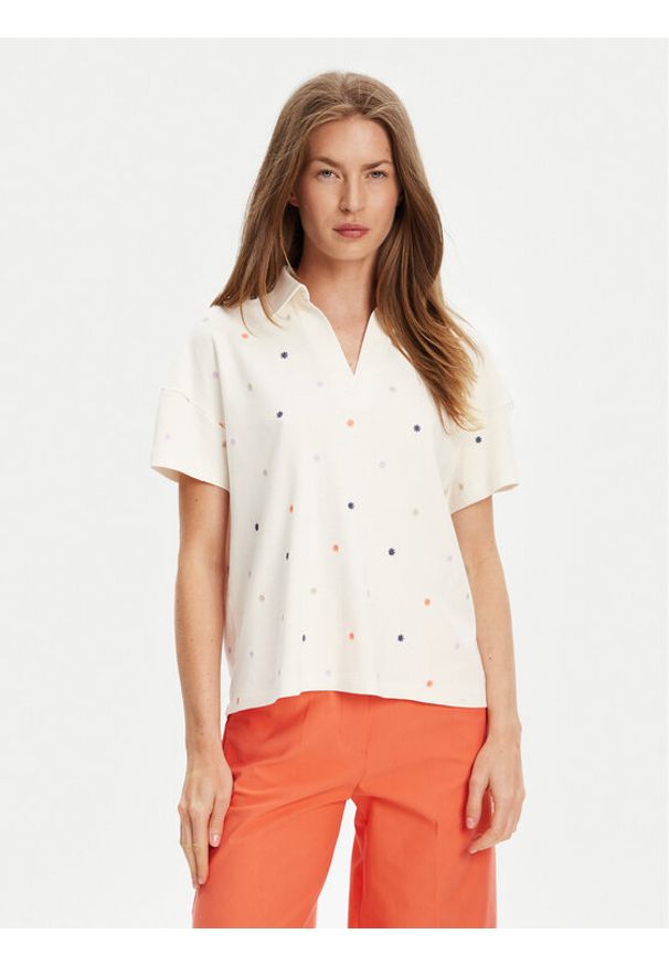 United Colors of Benetton - United Colors Of Benetton Polo 36QJD300X Beżowy Regular Fit. Typ kołnierza: polo. Kolor: beżowy. Materiał: bawełna
