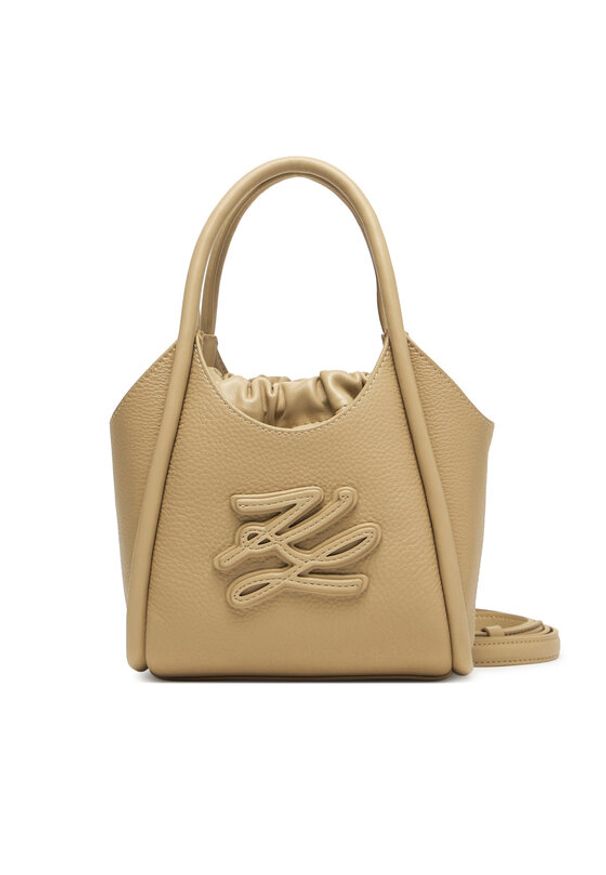 Karl Lagerfeld - KARL LAGERFELD Torebka B2W30053 Beżowy. Kolor: beżowy. Materiał: skórzane