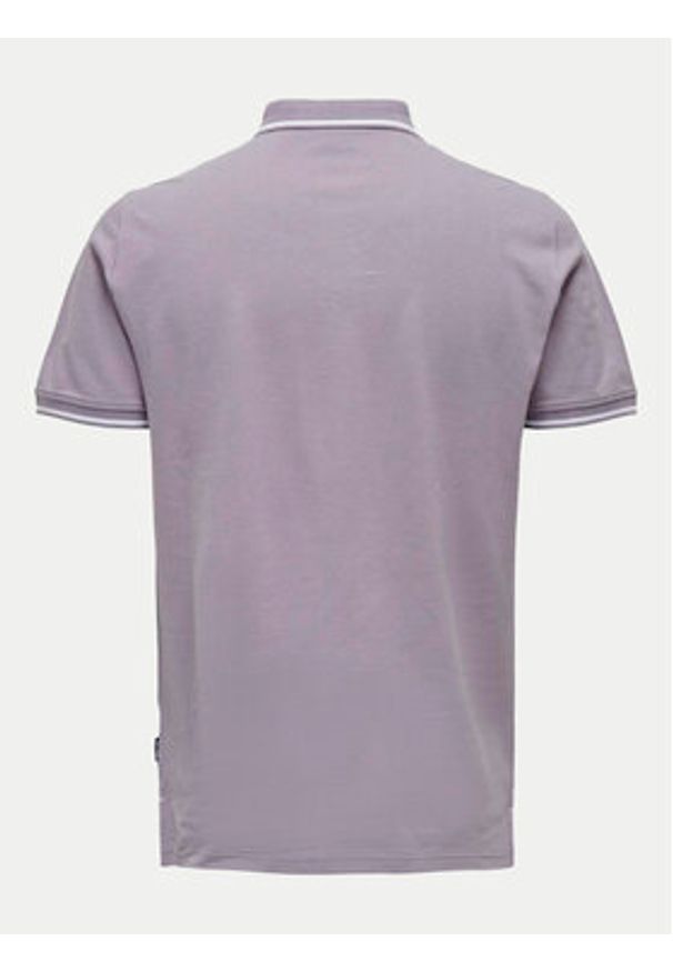 Only & Sons Polo Fletcher 22024827 Fioletowy Regular Fit. Typ kołnierza: polo. Kolor: fioletowy. Materiał: bawełna