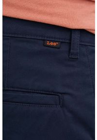 Lee spodnie męskie kolor granatowy w fasonie chinos. Kolor: niebieski. Materiał: tkanina, bawełna, włókno #2