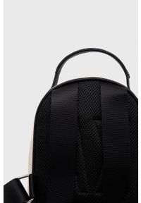 Armani Exchange plecak damski kolor beżowy mały z nadrukiem. Kolor: beżowy. Wzór: nadruk #4