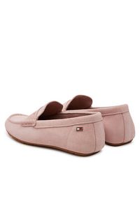 TOMMY HILFIGER - Tommy Hilfiger Mokasyny Flag Soft Suede Driver Loafer FW0FW08558 Różowy. Kolor: różowy. Materiał: zamsz, skóra #3