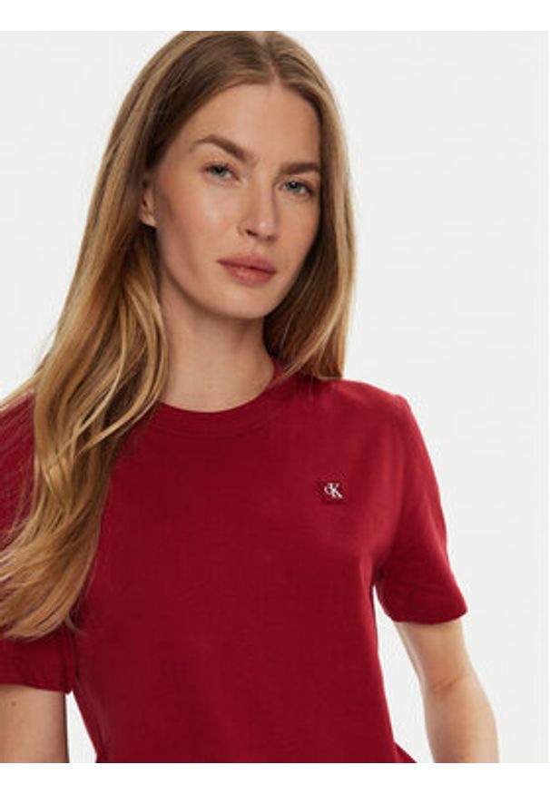Calvin Klein Jeans T-Shirt J20J223226 Czerwony Regular Fit. Kolor: czerwony. Materiał: bawełna