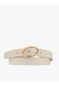 Ryłko - Kremowy pasek damski. Kolor: beżowy. Materiał: skóra #1