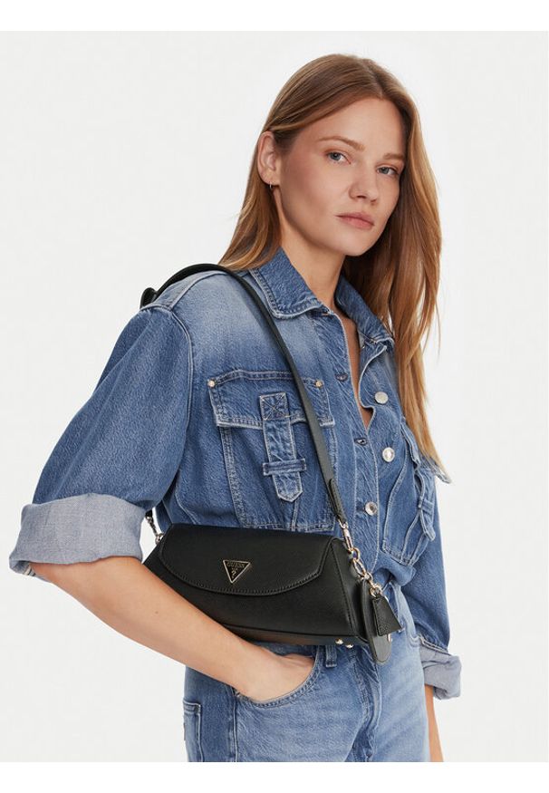 Guess Torebka Bolena HWZG92 07190 Czarny. Kolor: czarny. Materiał: skórzane