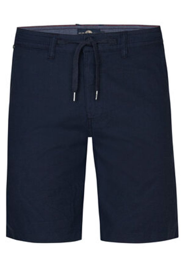 Petrol Industries Szorty materiałowe M-1050-SHO538 Granatowy Slim Fit. Kolor: niebieski. Materiał: bawełna, len