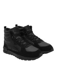 Puma - Męskie Buty Gravition Leather Mid. Kolor: czarny