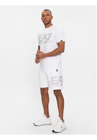 EA7 Emporio Armani T-Shirt 3DPT37 PJMUZ 1100 Biały Regular Fit. Kolor: biały. Materiał: bawełna #2
