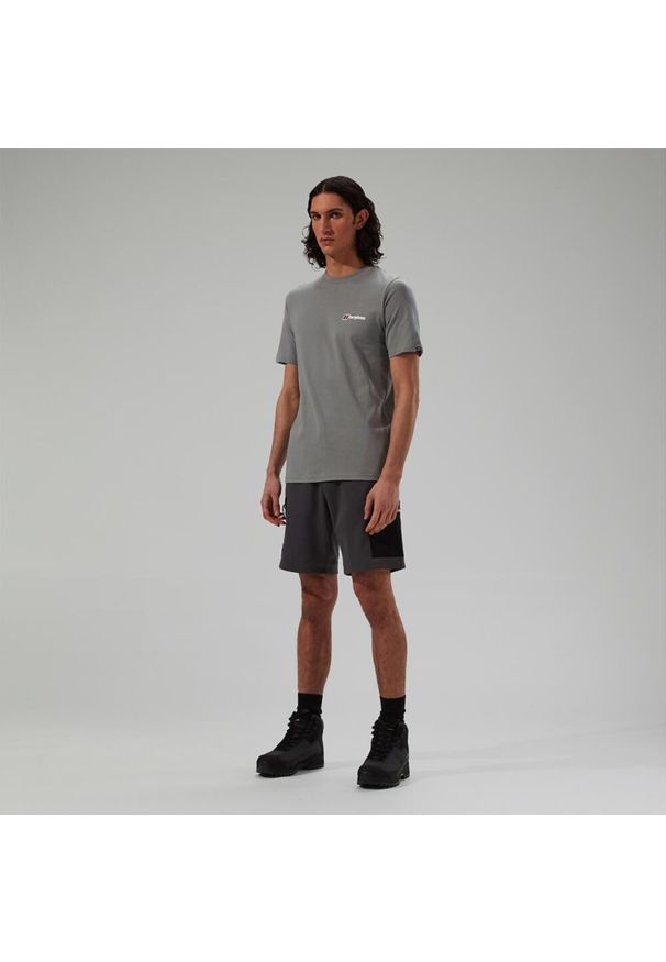 Koszulka bawełniana męska Berghaus Mtn Lineation SS Tee. Kolor: szary. Materiał: bawełna