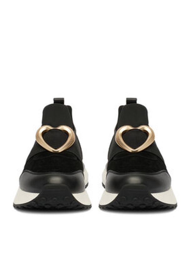 Eva Minge Sneakersy EO-HOLLY-022-1-A10 Czarny. Kolor: czarny. Materiał: materiał