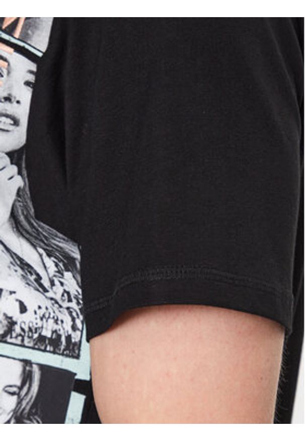Guess T-Shirt M3YI18 K8FQ4 Czarny Regular Fit. Kolor: czarny. Materiał: bawełna