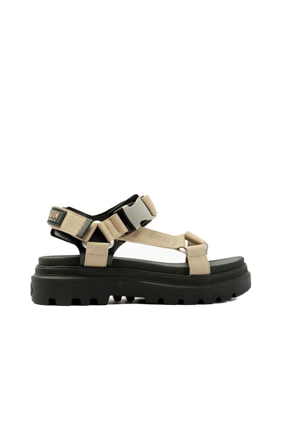 Buty do chodzenia damskie Palladium Pallacruise Strap Dune. Zapięcie: klamry. Kolor: beżowy. Materiał: syntetyk, materiał. Sezon: lato. Sport: turystyka piesza