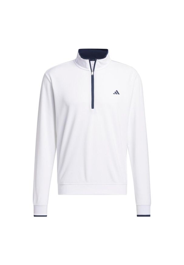 Adidas - Koszulka Lightweight Half-Zip. Typ kołnierza: golf. Kolor: niebieski, wielokolorowy, biały. Materiał: materiał. Sport: golf