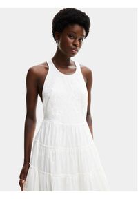Desigual Sukienka letnia MONSIEUR CHRISTIAN LACROIX Romantic 24SWVW78 Biały Regular Fit. Kolor: biały. Materiał: bawełna. Sezon: lato #5