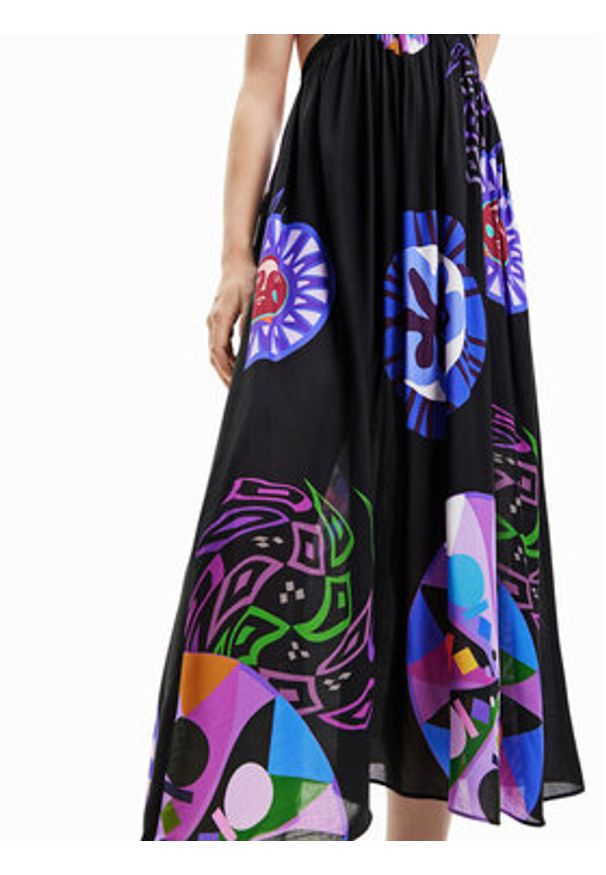 Desigual Sukienka letnia 23SWMW21 Kolorowy Regular Fit. Materiał: wiskoza. Wzór: kolorowy. Sezon: lato