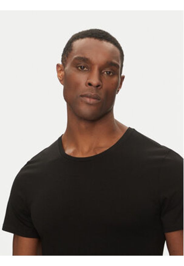 Lacoste Komplet t-shirtów TH9007 Czarny Slim Fit. Kolor: czarny. Materiał: bawełna