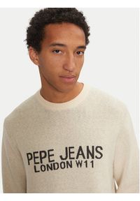 Pepe Jeans Sweter Cardin PM702466 Écru Regular Fit. Materiał: bawełna