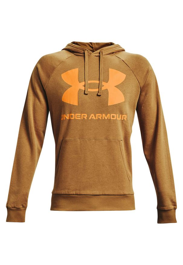 Bluza fitness męska Under Armour Rival Fleece Big Logo HD. Kolor: brązowy, żółty, wielokolorowy. Sport: fitness