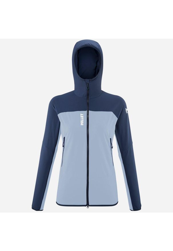 Millet - Kurtka damska softshell MILLET W Fusion Xcs Hoodie niebieski. Kolor: niebieski. Materiał: softshell. Sport: wspinaczka