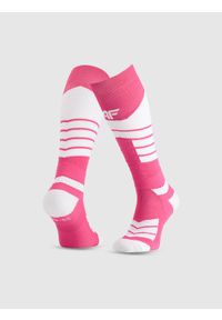 4f - 4F Skarpety narciarskie damskie - różowe 35-38. Kolor: różowy. Wzór: prążki. Sport: narciarstwo #1