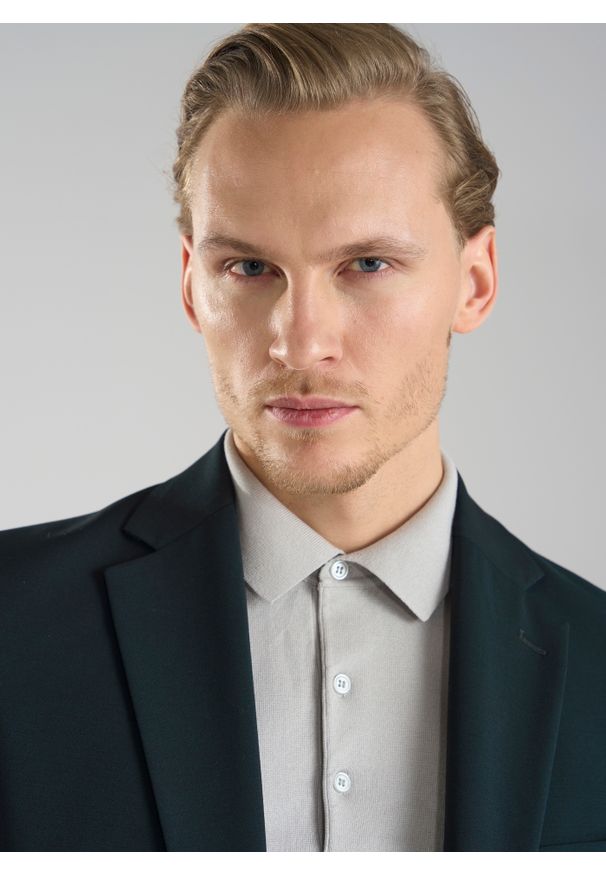 Pako Lorente - PAKO LORENTE – Wełniana zielona marynarka garniturowa. Kolor: zielony. Materiał: wełna. Styl: elegancki