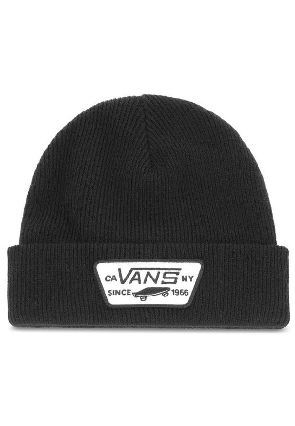 Vans Czapka Milford Beanie VN000UOUBLK Czarny. Kolor: czarny. Materiał: materiał