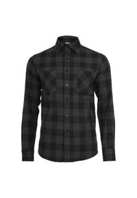 Urban Classics - Koszula Urban Classic basic flanell. Kolor: wielokolorowy, czarny, brązowy. Styl: elegancki #1