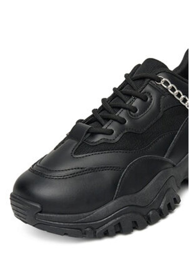 DeeZee Sneakersy NF142 Czarny. Kolor: czarny. Materiał: skóra