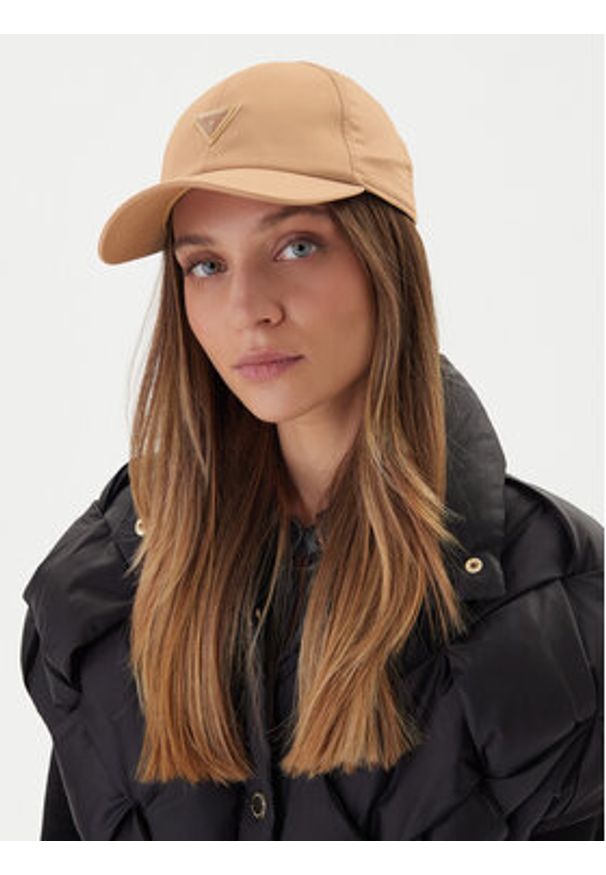 Guess Czapka z daszkiem AW5396 POL01 Beżowy. Kolor: beżowy. Materiał: poliester