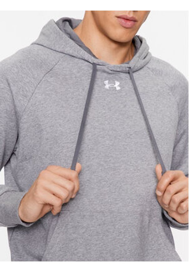 Under Armour Bluza Ua Rival Fleece Hoodie 1379757 Szary Loose Fit. Kolor: szary. Materiał: bawełna