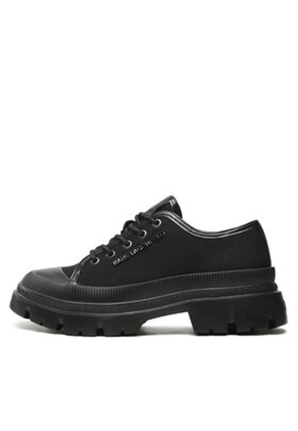 Karl Lagerfeld - KARL LAGERFELD Półbuty KL25211 Czarny. Kolor: czarny. Materiał: materiał