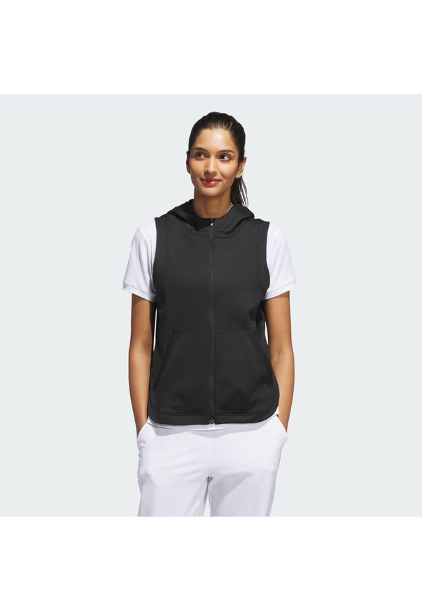 Adidas - Kamizelka Ultimate365 Cold.rdy z suwakiem na całej długości. Kolor: czarny. Sport: golf