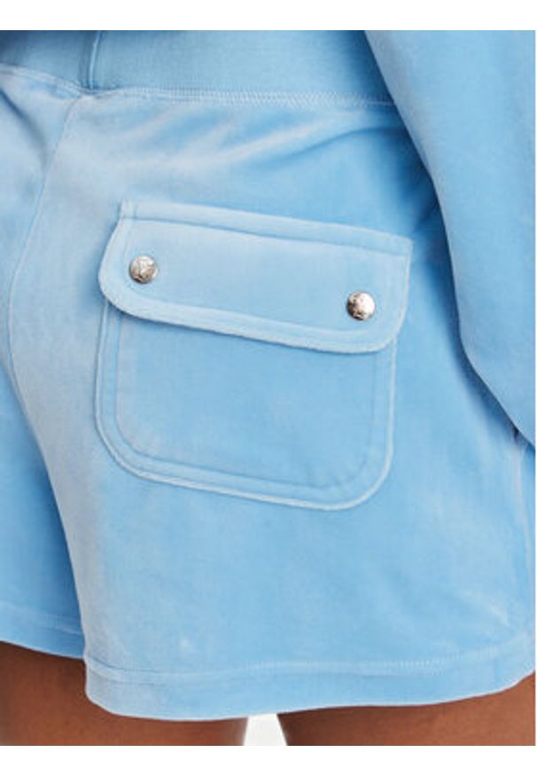 Juicy Couture Szorty sportowe Eve JCBHS224801 Niebieski Regular Fit. Kolor: niebieski. Materiał: syntetyk