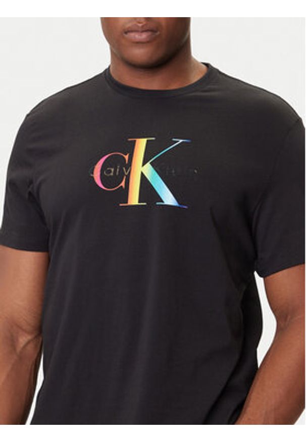 Calvin Klein Jeans T-Shirt Pride Graphic LV04RC800G Czarny Regular Fit. Kolor: czarny. Materiał: bawełna