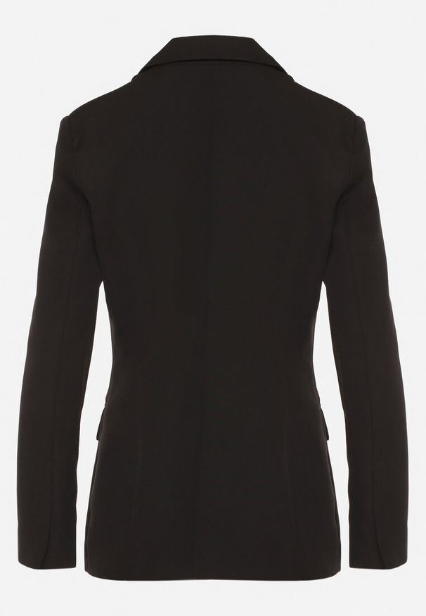 Born2be - Czarna Taliowana Marynarka VICES z Usztywnionymi Ramionami Aravita. Okazja: na co dzień. Kolor: czarny. Styl: klasyczny, casual, elegancki