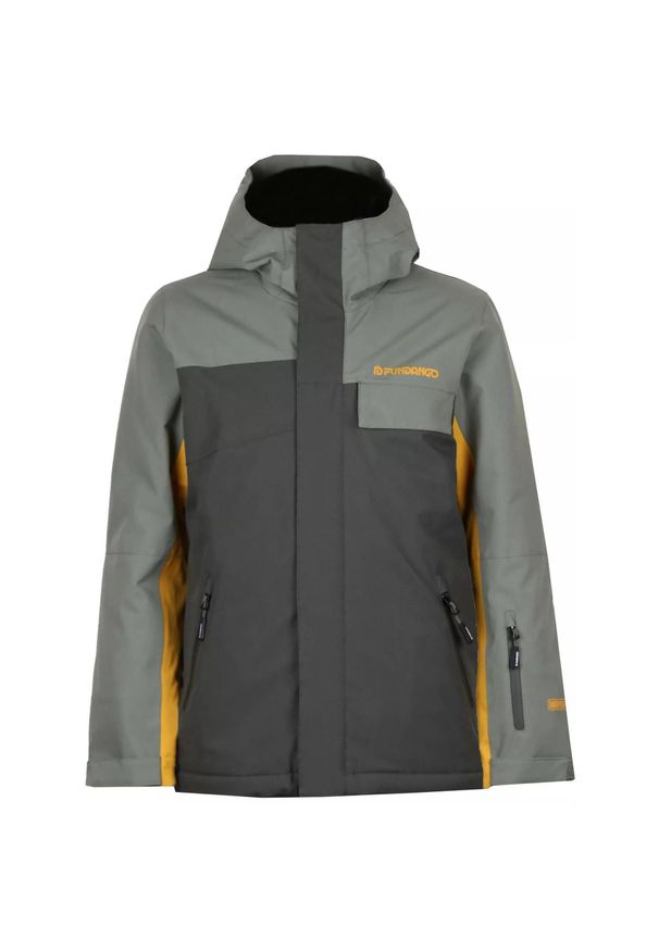 FUNDANGO - Dziecięca kurtka narciarska Fundango Milton. Kolor: zielony, żółty, pomarańczowy, wielokolorowy. Sezon: zima. Sport: narciarstwo