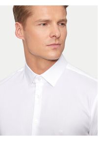 Calvin Klein Koszula K10K113182 Biały Slim Fit. Kolor: biały. Materiał: bawełna, syntetyk