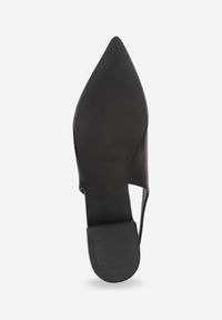 Renee - Czarne Sandały Slingback Vices z Wkładką ze Skóry Naturalnej Lisanilis. Okazja: na spotkanie biznesowe, na spacer. Zapięcie: pasek. Kolor: czarny. Materiał: skóra. Obcas: na obcasie. Styl: biznesowy #7