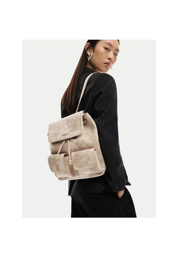 Plecak Desigual. Kolor: beżowy